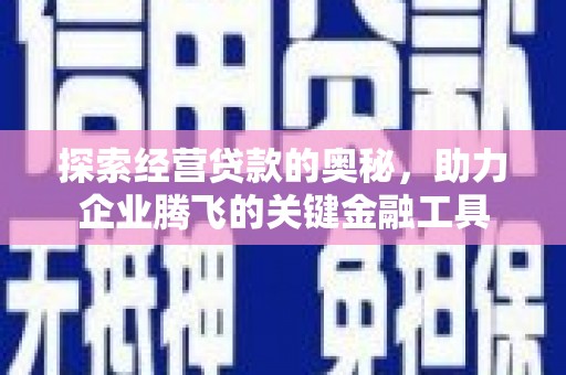 错那探索经营贷款的奥秘，助力企业腾飞的关键金融工具