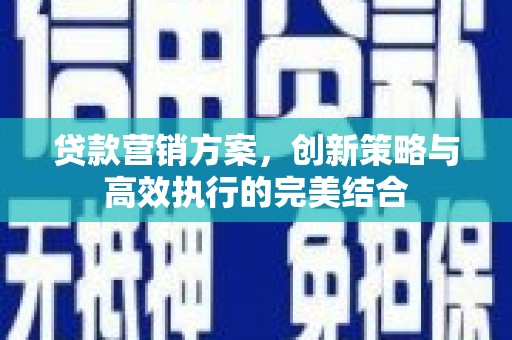 错那贷款营销方案，创新策略与高效执行的完美结合