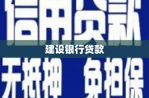 错那建设银行贷款