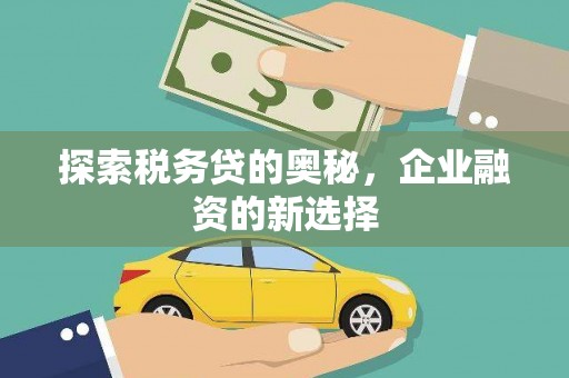 错那探索税务贷的奥秘，企业融资的新选择