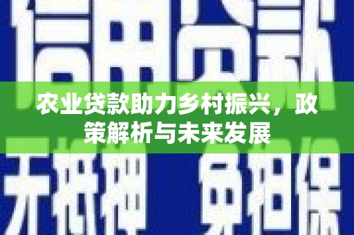 错那农业贷款助力乡村振兴，政策解析与未来发展