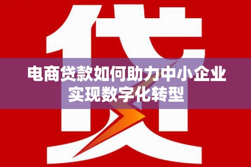 错那电商贷款如何助力中小企业实现数字化转型