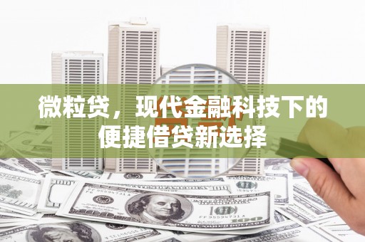错那微粒贷，现代金融科技下的便捷借贷新选择