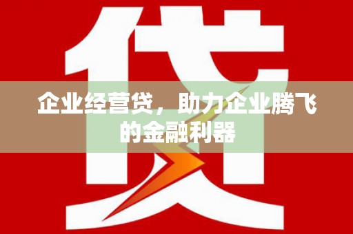 错那企业经营贷，助力企业腾飞的金融利器