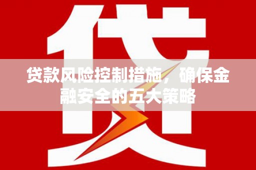 错那贷款风险控制措施，确保金融安全的五大策略