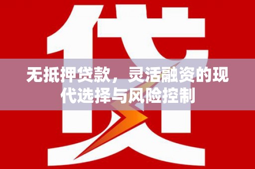 错那无抵押贷款，灵活融资的现代选择与风险控制