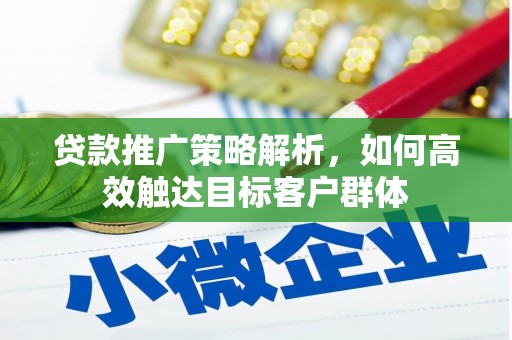 错那贷款推广策略解析，如何高效触达目标客户群体