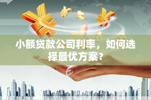 错那小额贷款公司利率，如何选择最优方案？