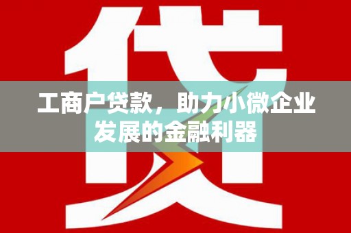 错那工商户贷款，助力小微企业发展的金融利器