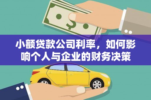错那小额贷款公司利率，如何影响个人与企业的财务决策