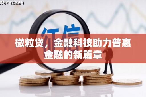 错那微粒贷，金融科技助力普惠金融的新篇章