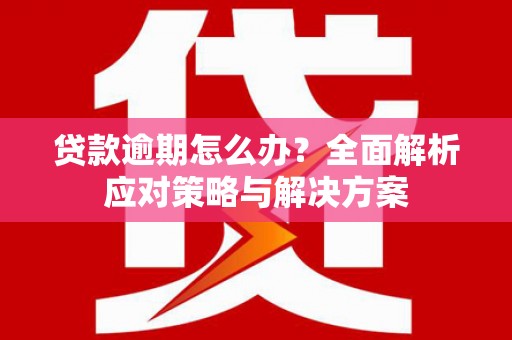 错那贷款逾期怎么办？全面解析应对策略与解决方案
