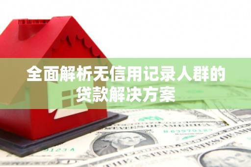 错那全面解析无信用记录人群的贷款解决方案